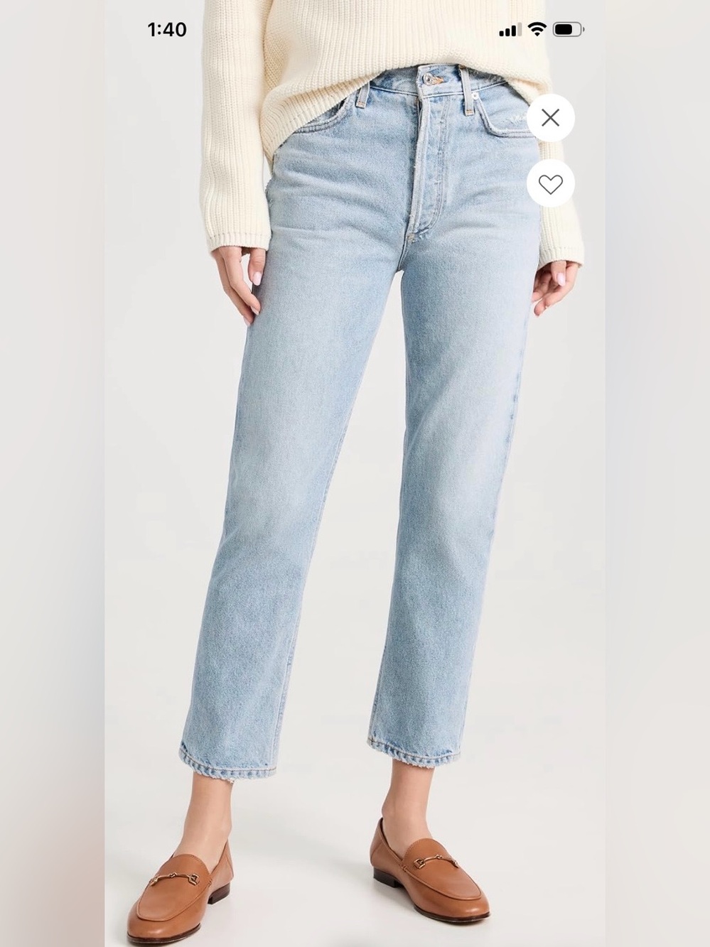 Citizens Of Humanity Charlotte Crop
Light Blue Ankle Straight Jeans